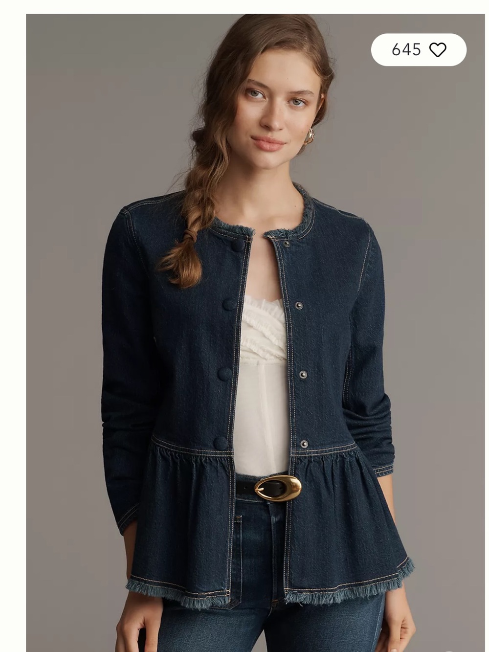 NWT Pilcro Dark Indigo Denim Jacket